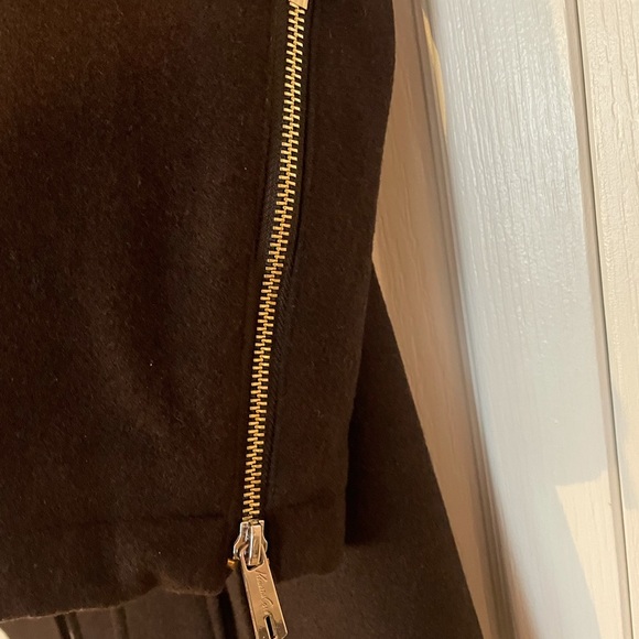 Kenneth Cole Asymmetrical Zip Belted Buckle/Wrap Jacket w/Gold Hardware. - Picture 9 of 14